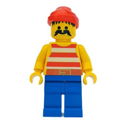 Figurine Pirate - Red Stripes, Blue Legs, Red Bandana, 3626b du set 6254