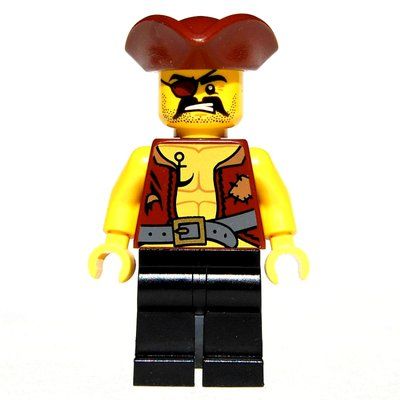 Figurine Pirate - Anchor Tattoo, Black Legs, Reddish Brown Tricorne du set 70413