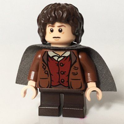 Figurine Frodo Baggins - Dark Bluish Gray Cape du set 9470