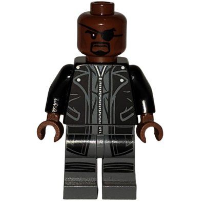 Figurine Nick Fury in Long Leather Coat du set 76042