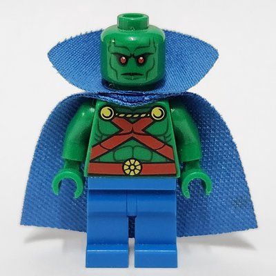 Minifiguur Martian Manhunter (J'onn J'onzz) with Blue Cape and Collar uit set 76040