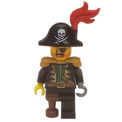 Figurine Pirate - Captain, Flat Silver Hook, Red Plume du set 70413