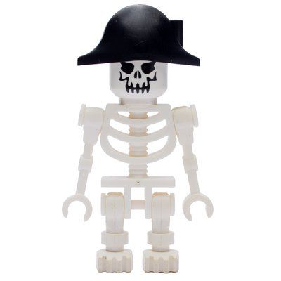 Minifiguur Skeleton, Evil Face, Bicorne Hat uit set 6253