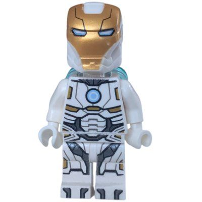 Minifigure Iron Man Mark 39 Armor, White Space Suit / Gemini (Starboost) Armor del set 76049