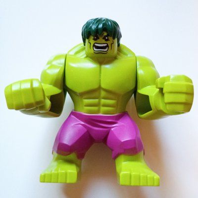 Figurine Hulk (Big Fig), Dark Green Hair, Magenta Pants du set 76078
