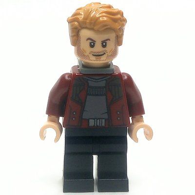 Figurine Star-Lord in Dark Red Outfit with Open Jacket and Neck Bracket du set 76080