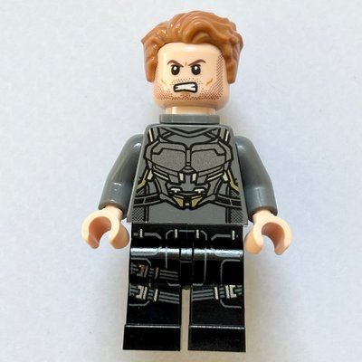 Figurine Star-Lord in Dark Bluish Gray and Silver Outfit with Hair du set 76081