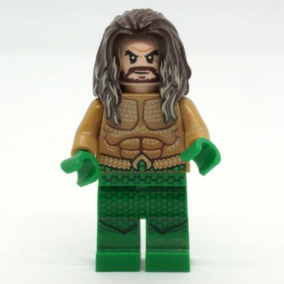 Minifigure Aquaman, Dark Brown Hair, Green Hands (DCEU) from set 76095
