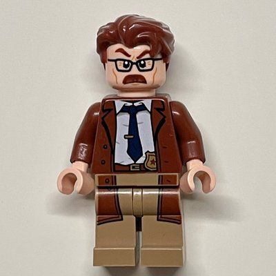 Minifigure Commissioner James Gordon with Reddish Brown Hair and Long Coat del set 76120