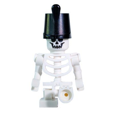Figurine Skeleton, Standard Face, Missing 1 Leg, Imperial Guard Hat du set 21322