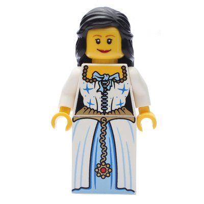 Minifigure Maiden - Black Hair del set 6243