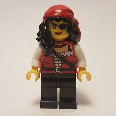 Figurine Pirate - Female, Black Hair with Bandana, White Arms du set 70411