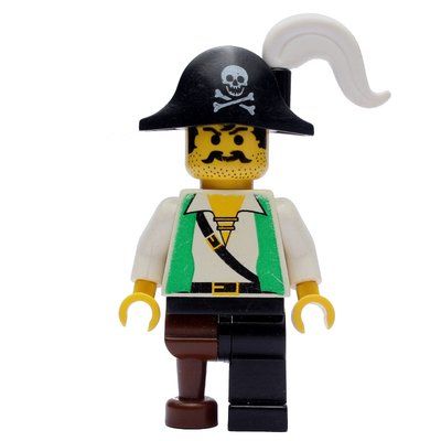 Figurine Pirate - Green Vest, Peg Leg, Black Bicorne du set 6281