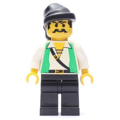 Minifigure Pirate - Green Vest, Black Legs, Black Bandana del set 6289