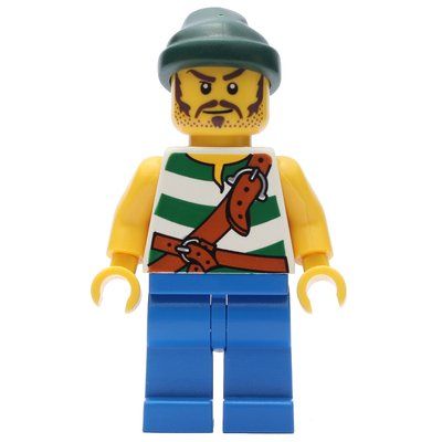 Figurine Pirate - Green Stripes, Blue Legs, Dark Green Bandana du set 852751