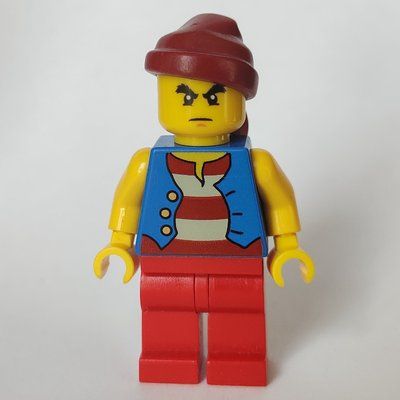 Figurine Pirate - Blue Vest, Red Legs, Dark Red Bandana, Bushy Eyebrows du set 850839