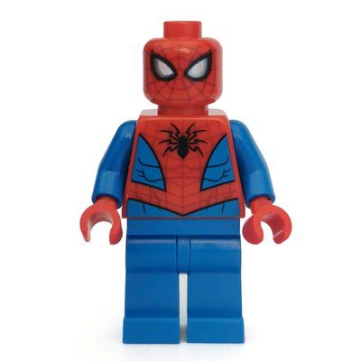 Figurine Spider-Man with Dark Red Webbing and Plain Blue Legs du set 76146