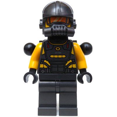Minifigure AIM Agent with Backpack, Pins del set 76142