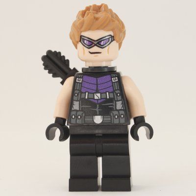 Minifigura Hawkeye in Black and Dark Purple Outfit with Dark Purple Goggles, and Quiver del set 76143