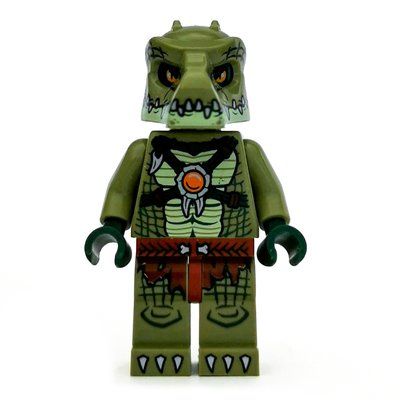 Minifigure Crocodile Warrior with Yellowish Green Jaw del set 70231