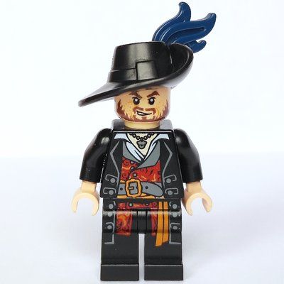 Figurine Hector Barbossa with Plume - 3626b Head du set 4181
