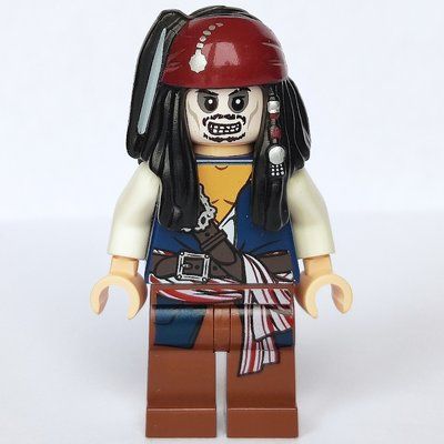 Figurine Captain Jack Sparrow with Skeleton Face - 3626b Head du set 4181