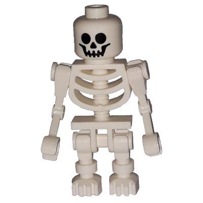 Minifigure Skeleton, Standard Face, Bent Mechanical Arms from set 4195