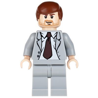 Minifigure Indiana Jones in Light Bluish Gray Suit del set 7197