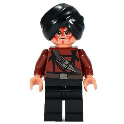 Minifigura Temple Guard with Dark Red Shirt del set 7199