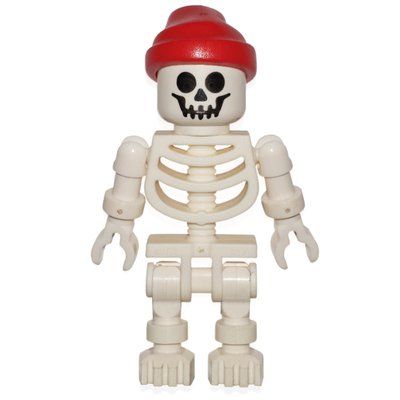 Minifigura Skeleton, Standard Face, Red Bandana del set 10679