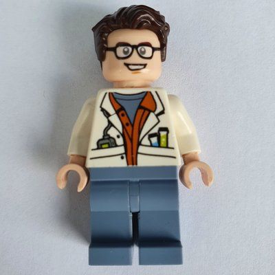 Figurine Scientist with Dark Brown Hair and Glasses du set 10758
