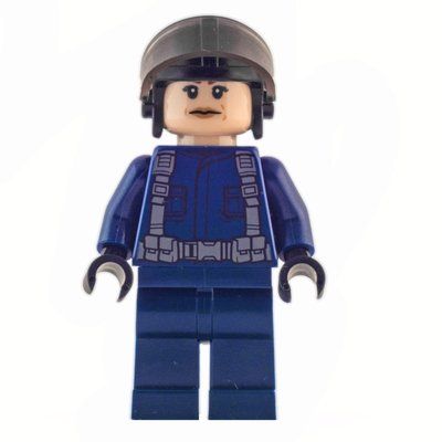 Minifigur Guard in Helmet with Trans-Brown Visor, Female aus Set 10756