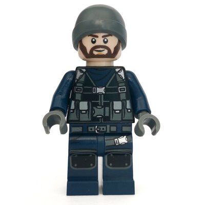 Minifigur Guard in Dark Bluish Gray Beanie Hat aus Set 75927
