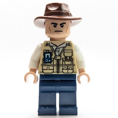 Minifiguur Vet with Fedora Hat, Stern uit set 75918
