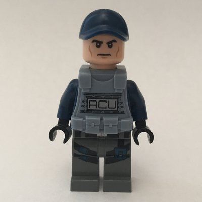 Minifigure ACU Trooper with Sand Blue Armor and Dark Blue Cap del set 75917