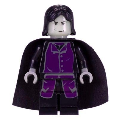 Figurine Professor Severus Snape, Glow in the Dark Head, Long Purple Robes with Dark Gray Buttons, Cape du set 4709