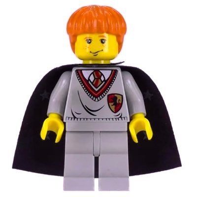 Figurine Ron Weasley, Yellow Skin, Gryffindor Sweater with Crest, Cape with Stars du set 4709