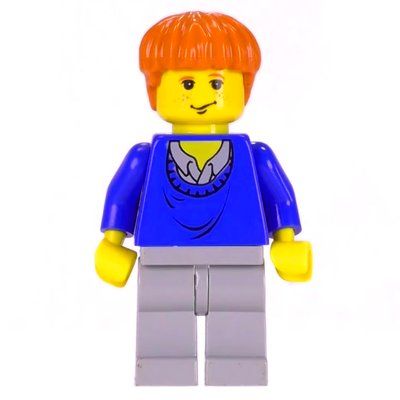Minifiguur Ron Weasley, Yellow Skin, Blue Sweater uit set 4708