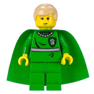 Figurine Draco Malfoy, Yellow Skin, Green Slytherin Quidditch Uniform du set 4726