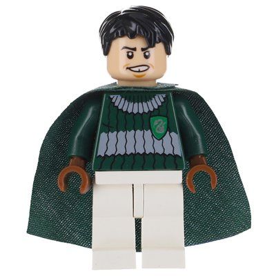 Minifigure Marcus Flint, Dark Green, Dark Bluish Gray, and White Slytherin Quidditch Uniform - 3626c Head del set 4737
