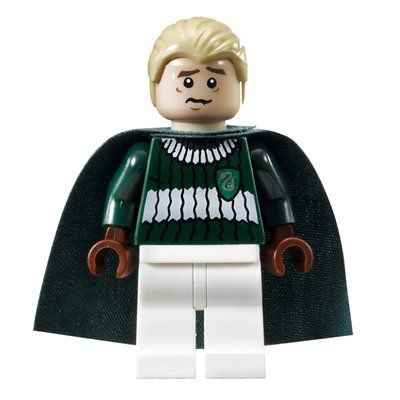 Minifigure Draco Malfoy, Dark Green and White Slytherin Quidditch Uniform del set 4737