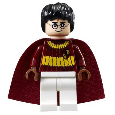 Minifigure Harry Potter, Dark Red, Yellow, and White Gryffindor Quidditch Uniform del set 4737