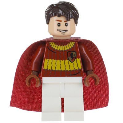 Minifigure Oliver Wood, Dark Red, Yellow, and White Gryffindor Quidditch Uniform del set 4737