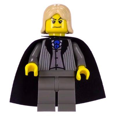 Minifigur Lucius Malfoy, Yellow Skin, Dark Bluish Gray Suit aus Set 4731