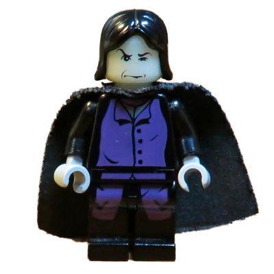Minifigur Professor Severus Snape, Glow in the Dark Head, Long Purple Robes with Black Buttons, Cape aus Set 4751