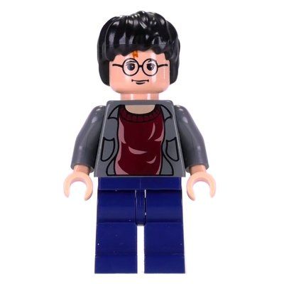 Figurine Harry Potter, Open Dark Bluish Gray Jacket over Dark Red Shirt, Dark Blue Legs du set 4758