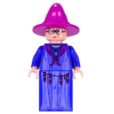 Figurine Professor Sybill Trelawney, Blue Robe, Light Purple Hat du set 4757