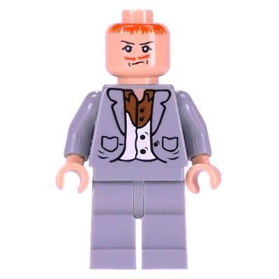 Minifigurka Peter Pettigrew, Light Bluish Gray Suit, Printed Hair z zestawu 4756
