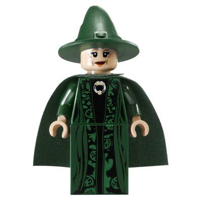 Figurine Professor Minerva McGonagall, Dark Green Robes, Hat, and Cape du set 4842