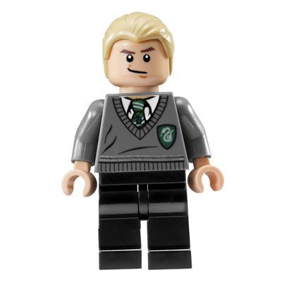 Minifigure Draco Malfoy, Slytherin Sweater with Crest del set 4841